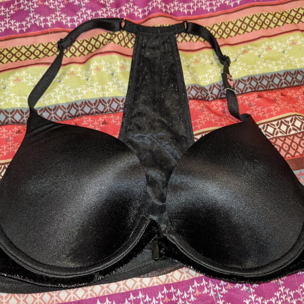 Victoria's Secret Glitter Velvet Rhinestone Bra 32